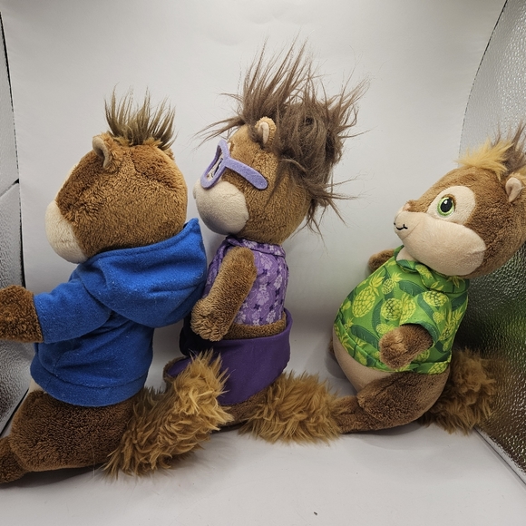 3 Build A Bear Jeanette Simon Theodore Plush Alvin & the Chipmunks Chipwrecked.  - Picture 14 of 14
